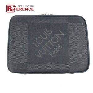 Louis Vuitton Damier Geant Computer Sleeve clutch bag black white